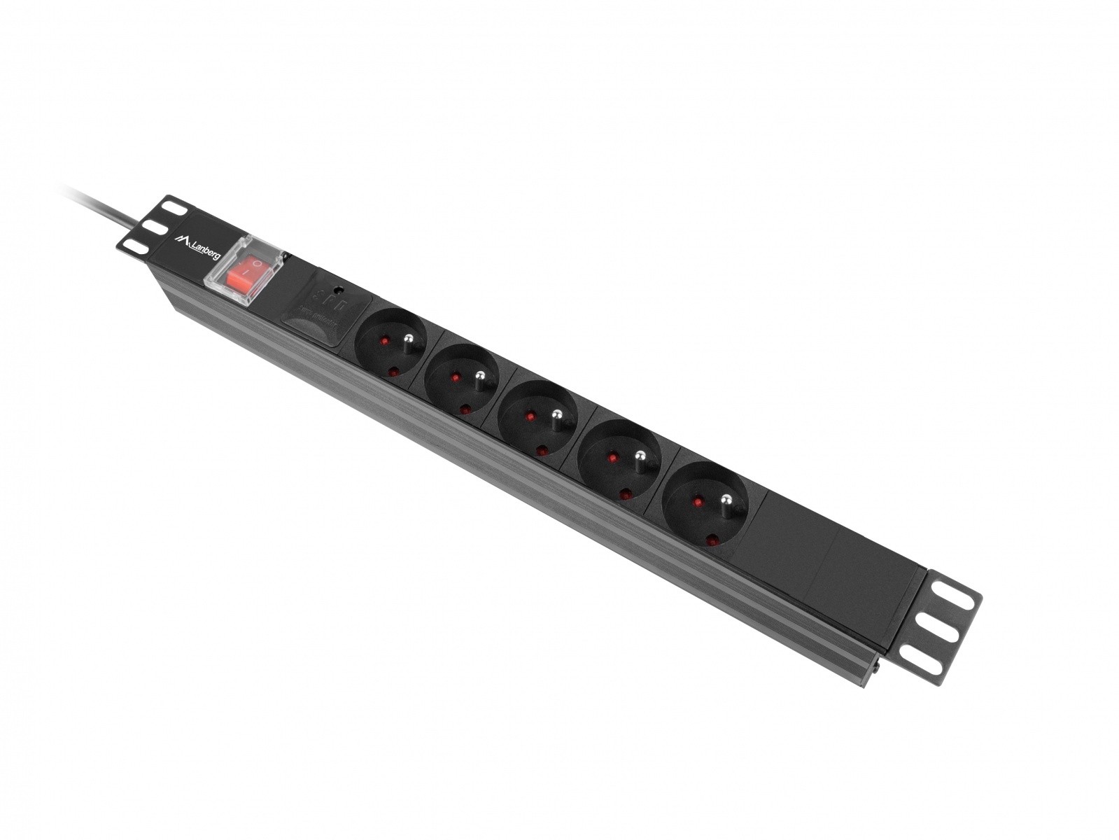 Rack napajalna letev PDU 19" 1U, 5x 230V C14, 2m