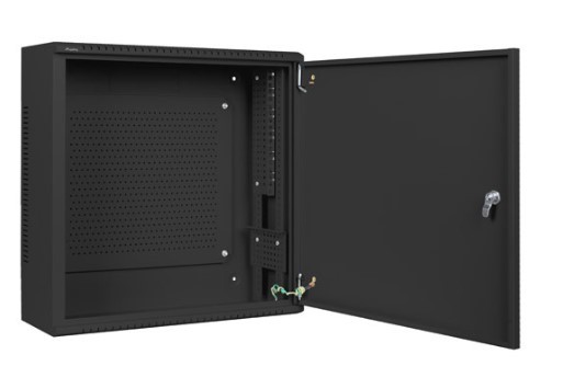 Nizkoprofilna viseča omara za rack 19" 6U+3U, črna 6