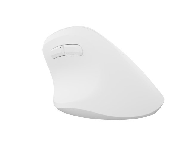 Brezžična vertikalna miška Crake 2 BT 5.2 + 2.4GHz bela 5