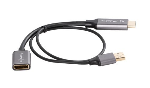Adapter HDMI (M) na DisplayPort (F) 4K na kablu 20 cm srebrn 2
