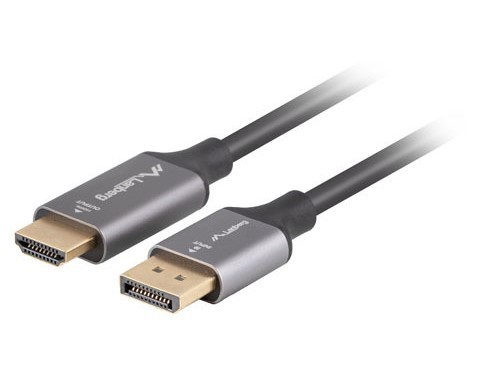 Kabel DisplayPort (M) na HDMI (M) 1.8 m 4K črno-srebrn