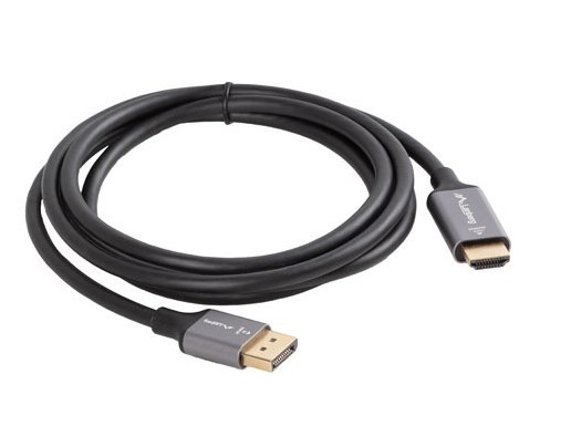 Kabel DisplayPort (M) na HDMI (M) 1.8 m 4K črno-srebrn 4