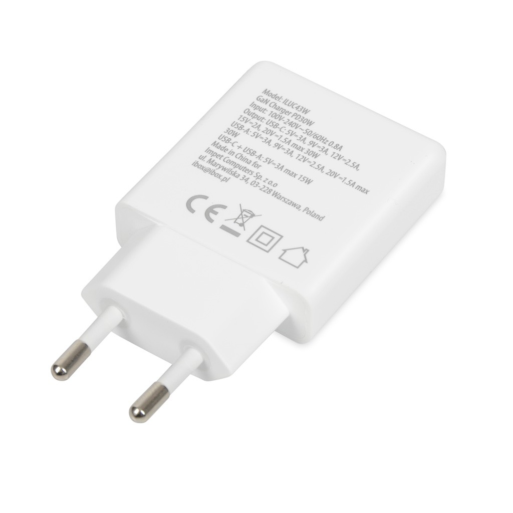 Omrežni polnilnik USB C 30W C43W 3