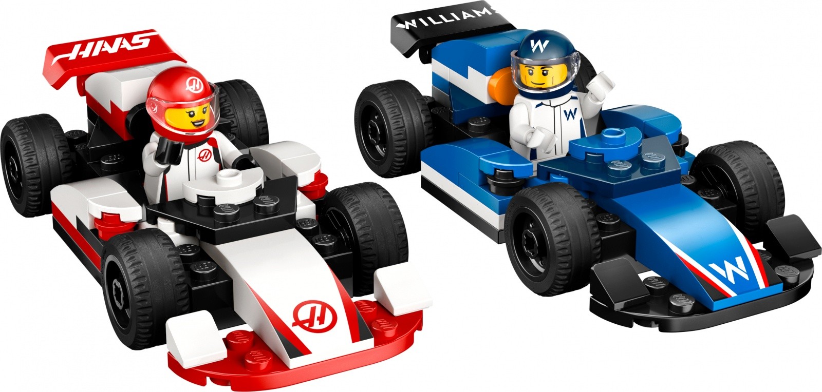 Gradbeni bloki City 60464, dirkalnika Williams Racing in Haas F1 5