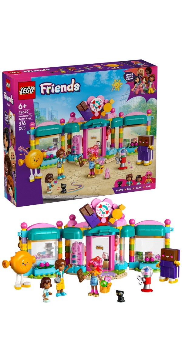Gradbeni bloki Friends 42649, trgovina s sladkarijami v Heartlake 5