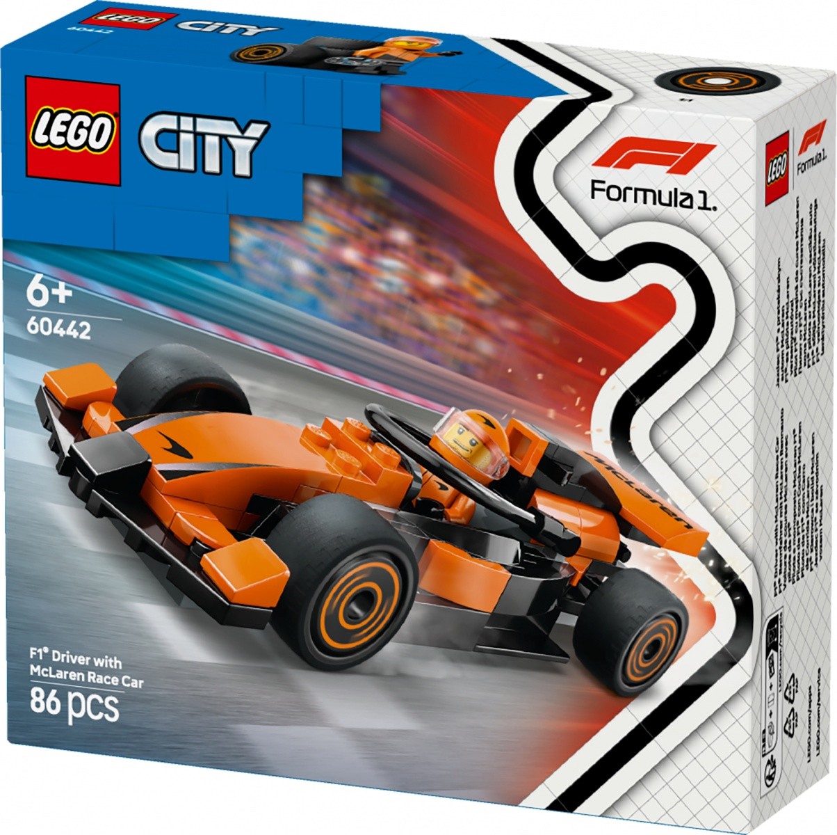 Gradbeni bloki City 60442, dirkalnik McLaren F1 2