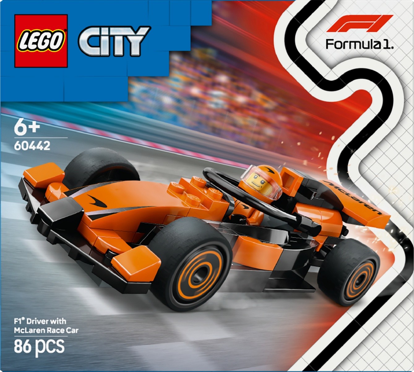 Gradbeni bloki City 60442, dirkalnik McLaren F1 3