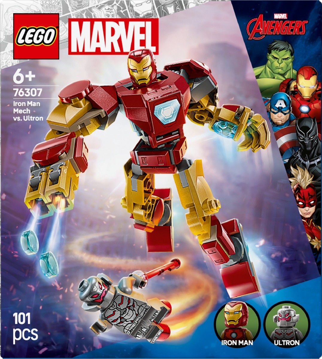 Gradbeni bloki Super Heroes 76307, Iron Man mech proti Ultronu 3