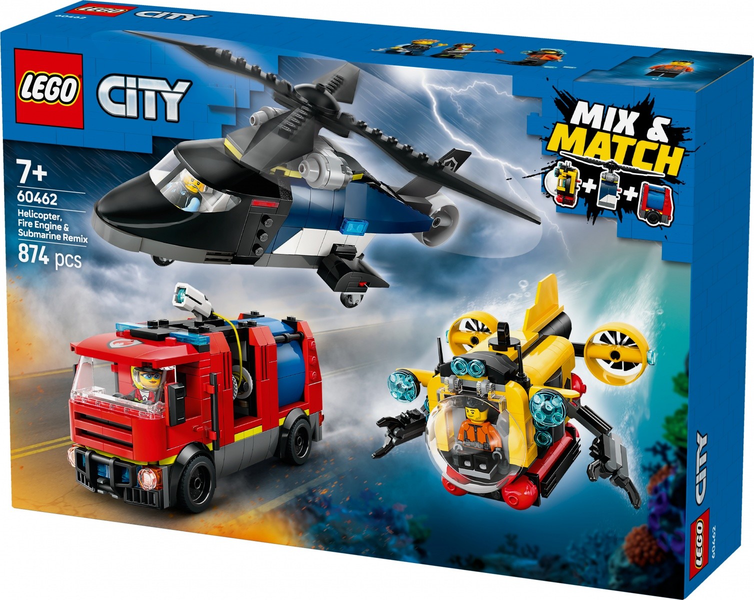 Gradbeni bloki City 60462, helikopter, gasilski tovornjak in čoln 5
