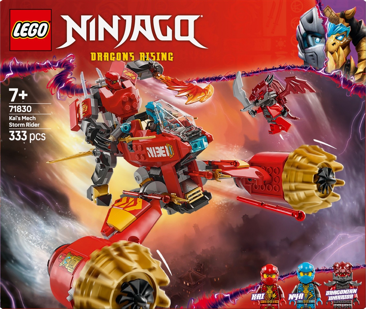 LEGO Ninjago 71830 Kaijev mehanizem nevihtnega jahača, kocke 2