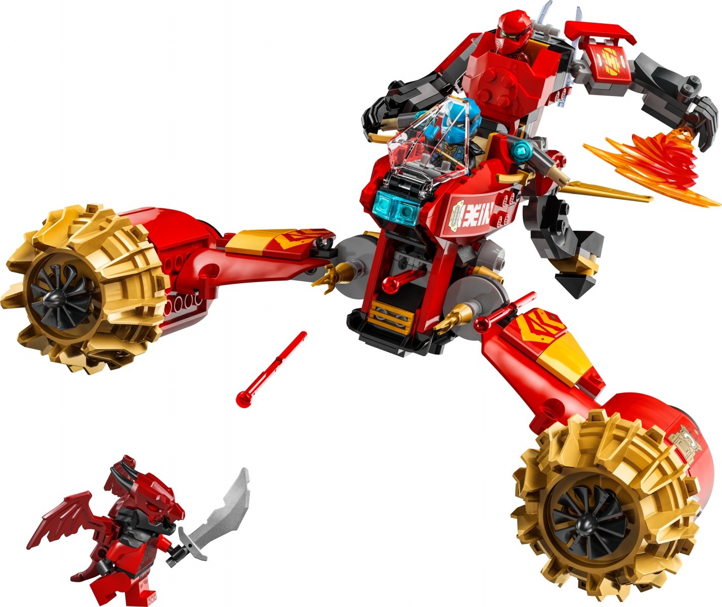 LEGO Ninjago 71830 Kaijev mehanizem nevihtnega jahača, kocke 4