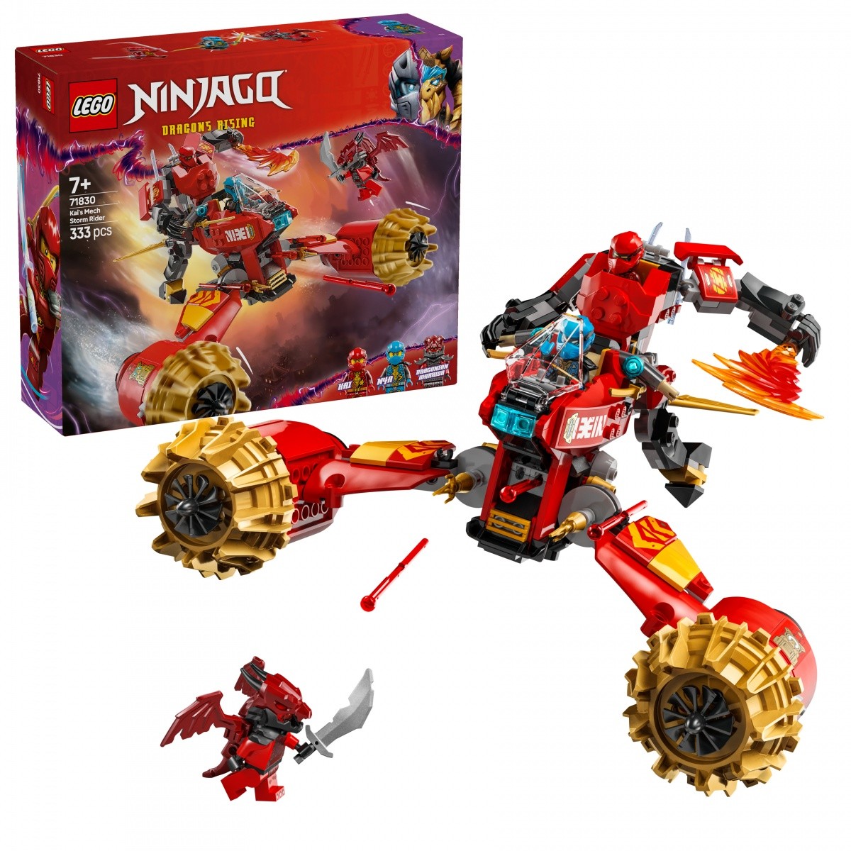 LEGO Ninjago 71830 Kaijev mehanizem nevihtnega jahača, kocke 5