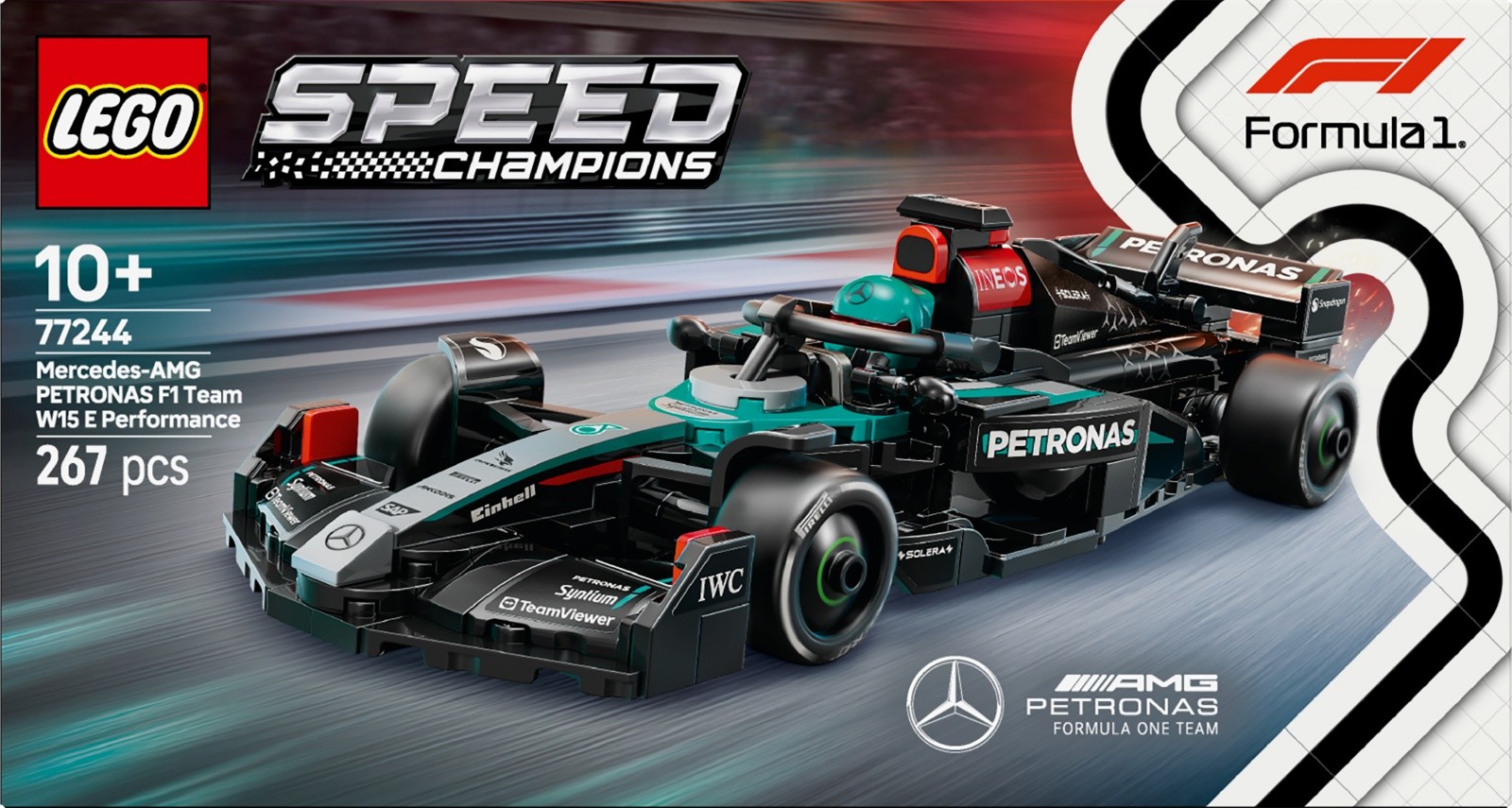 Gradbeni bloki Speed Champions 77244, Mercedes-AMG W15 F1 bolid 2