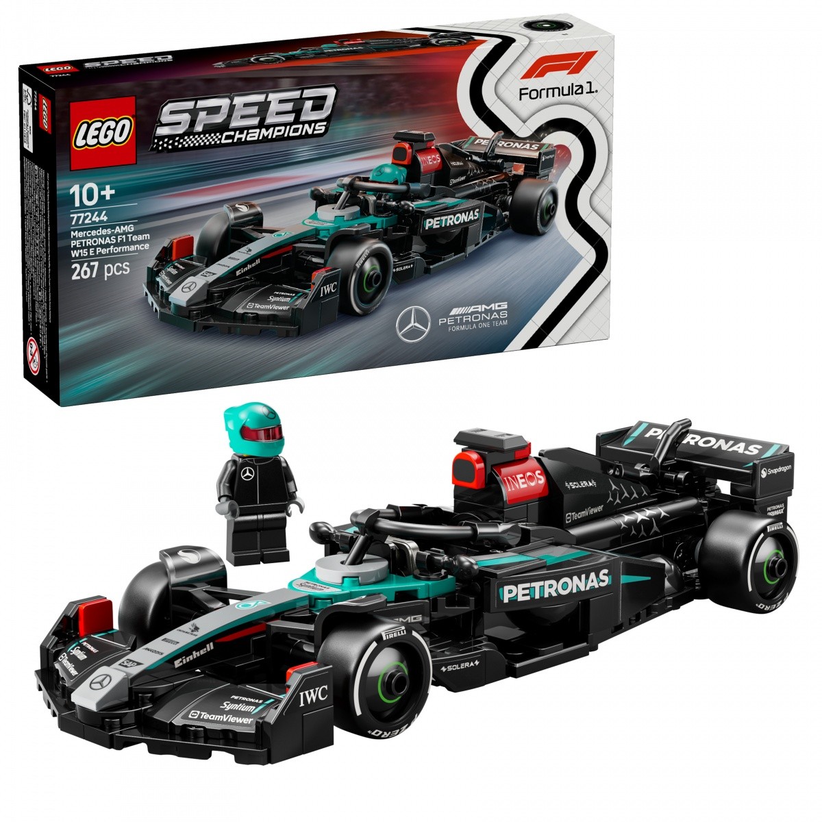 Gradbeni bloki Speed Champions 77244, Mercedes-AMG W15 F1 bolid 5