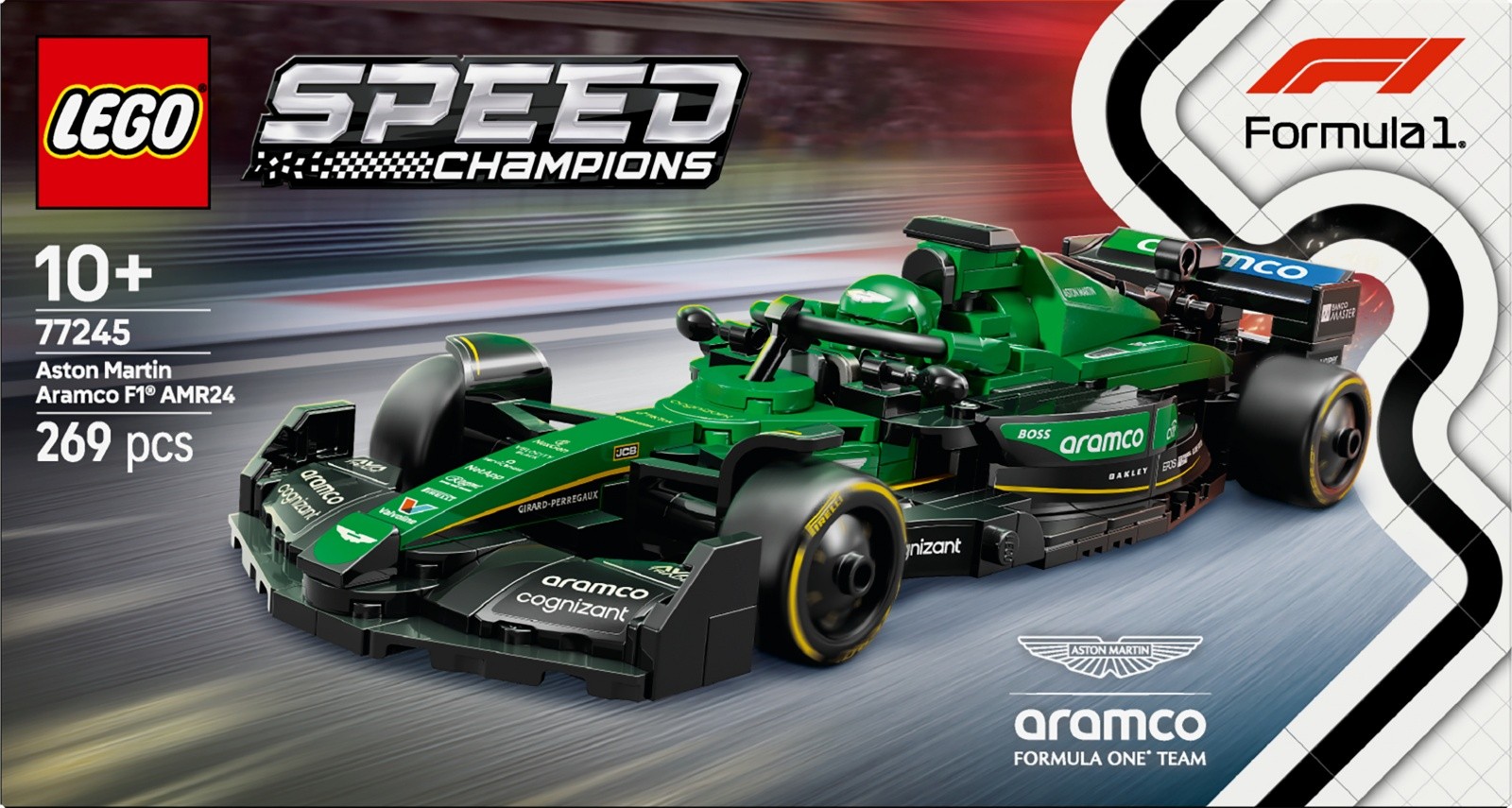 Gradbeni bloki Speed Champions 77245, Aston Martin Aramco AMR24 F1 bolid 2