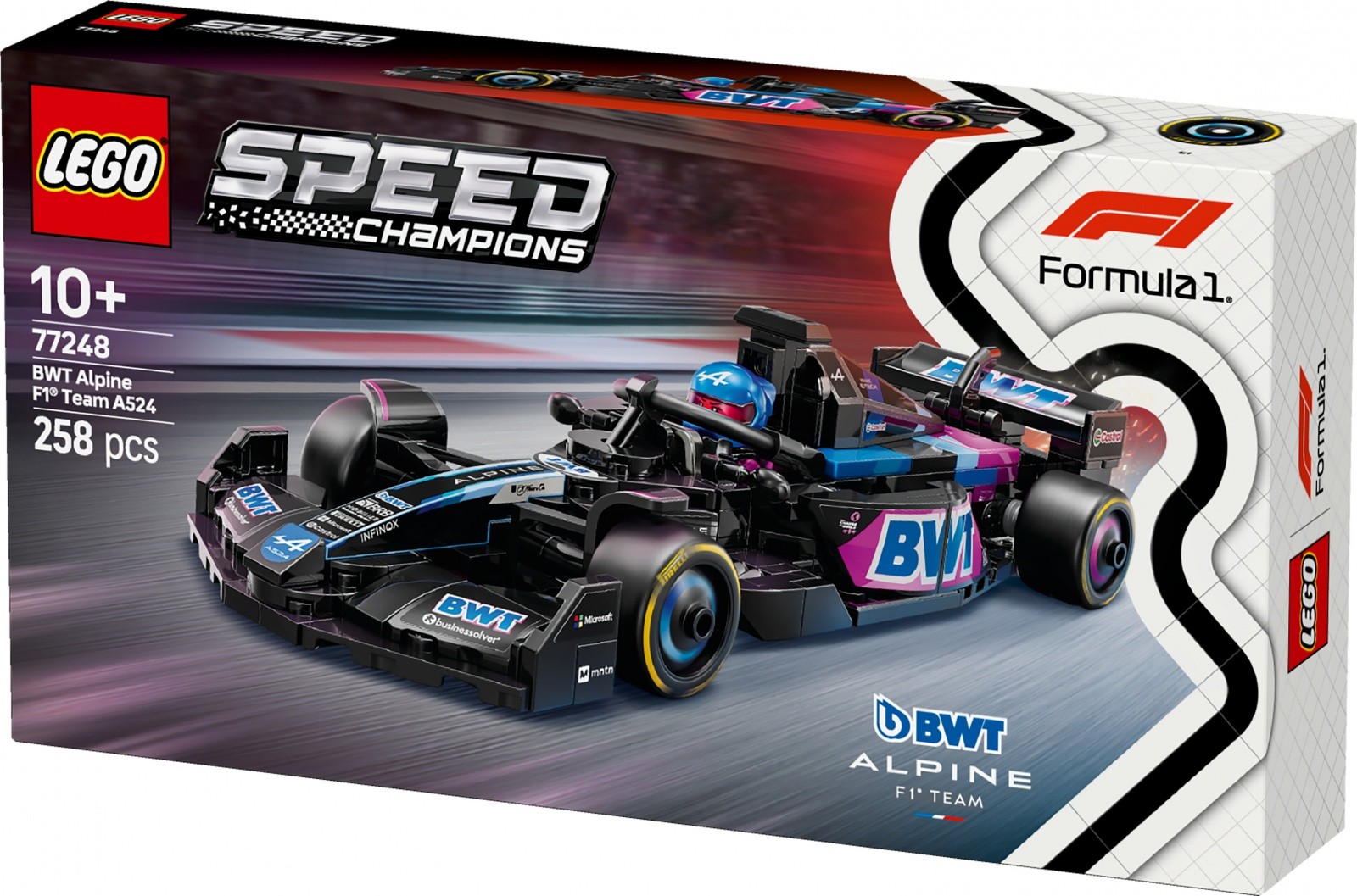 Gradbeni bloki Speed Champions 77248, Alpine A524 F1 bolid BWT 3