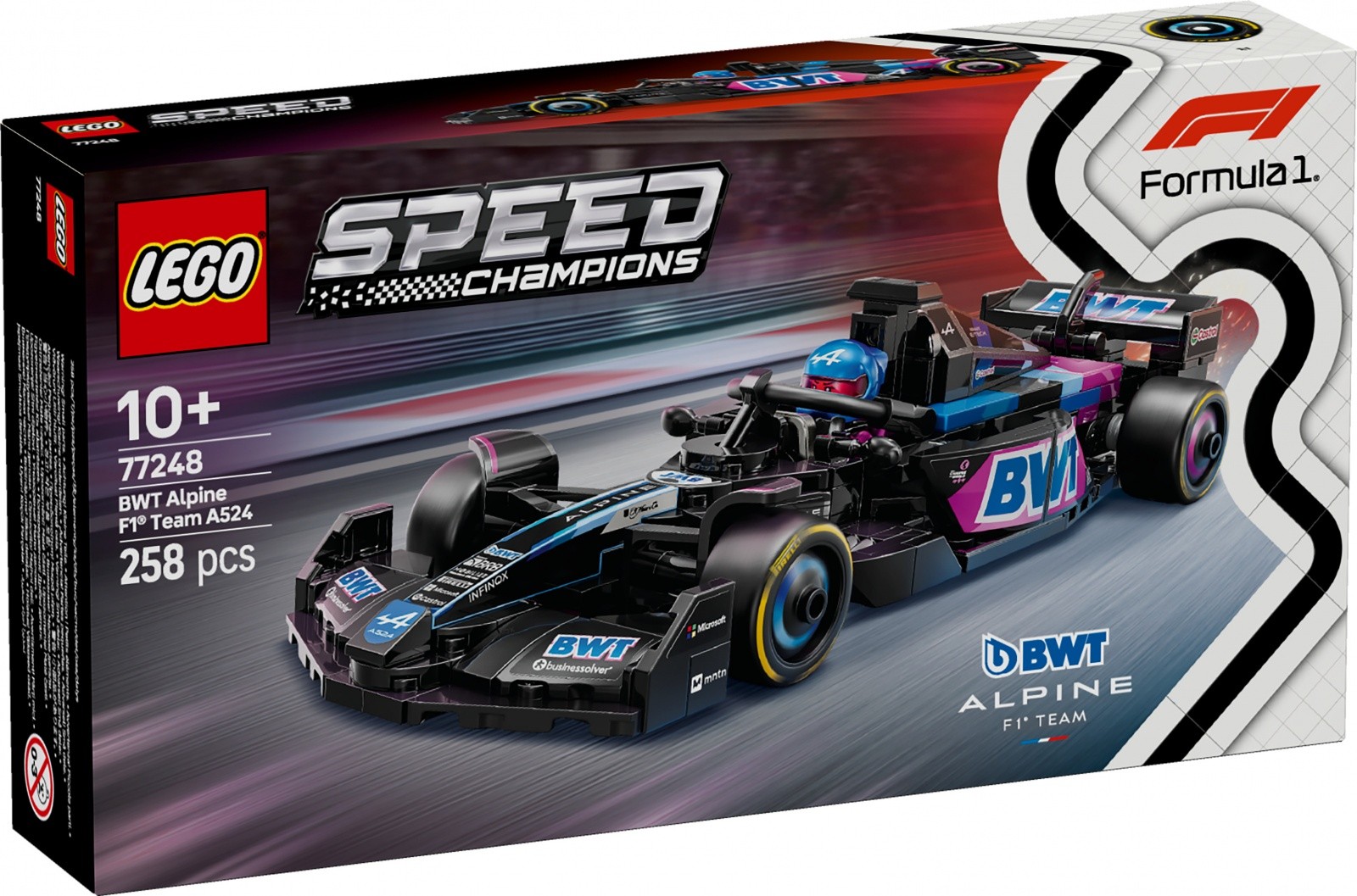 Gradbeni bloki Speed Champions 77248, Alpine A524 F1 bolid BWT