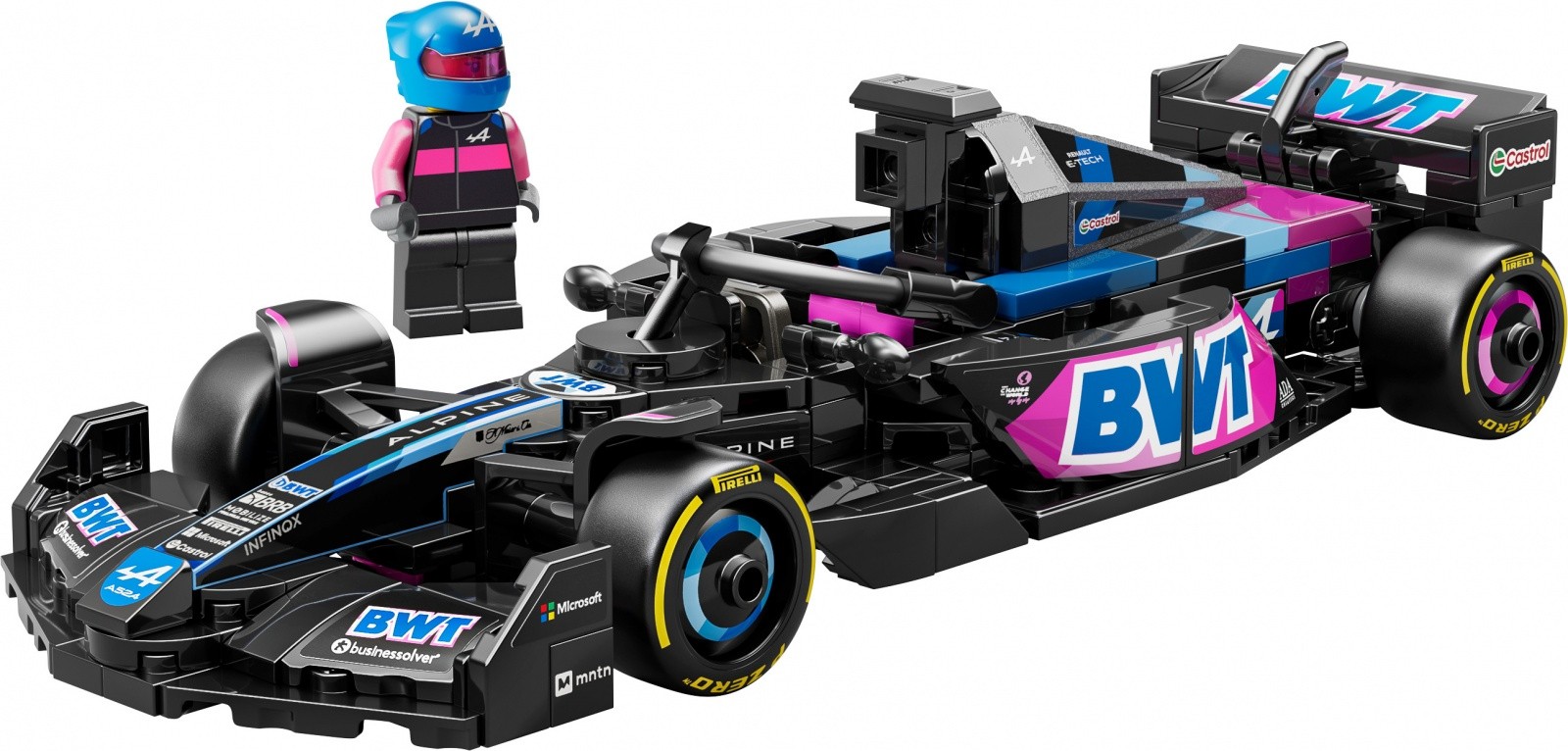 Gradbeni bloki Speed Champions 77248, Alpine A524 F1 bolid BWT 4