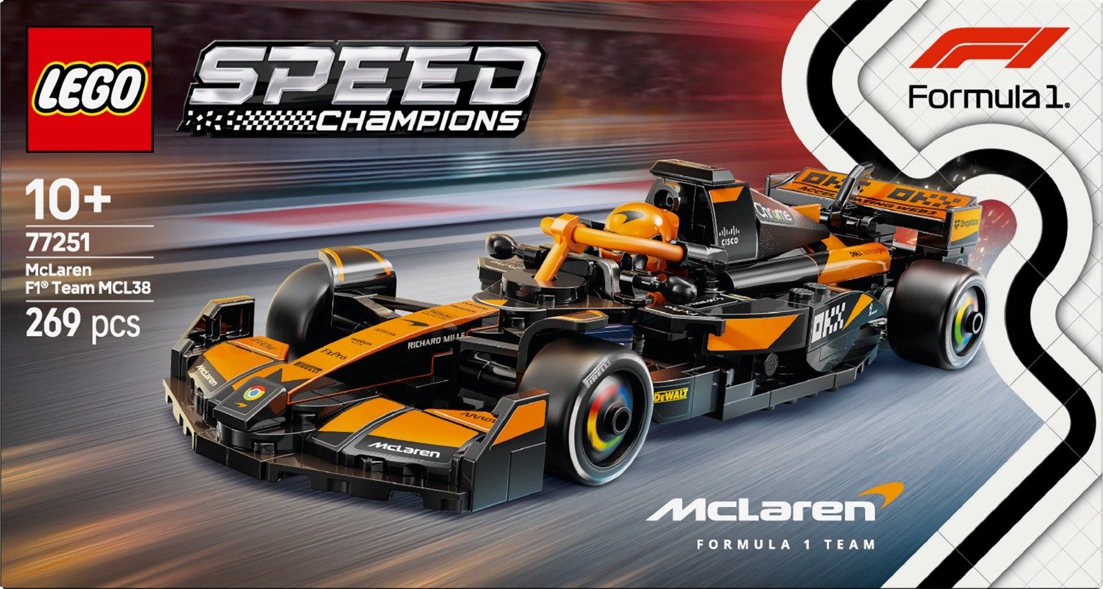 Gradbeni bloki Speed Champions 77251, McLaren MCL38 F1 bolid 2