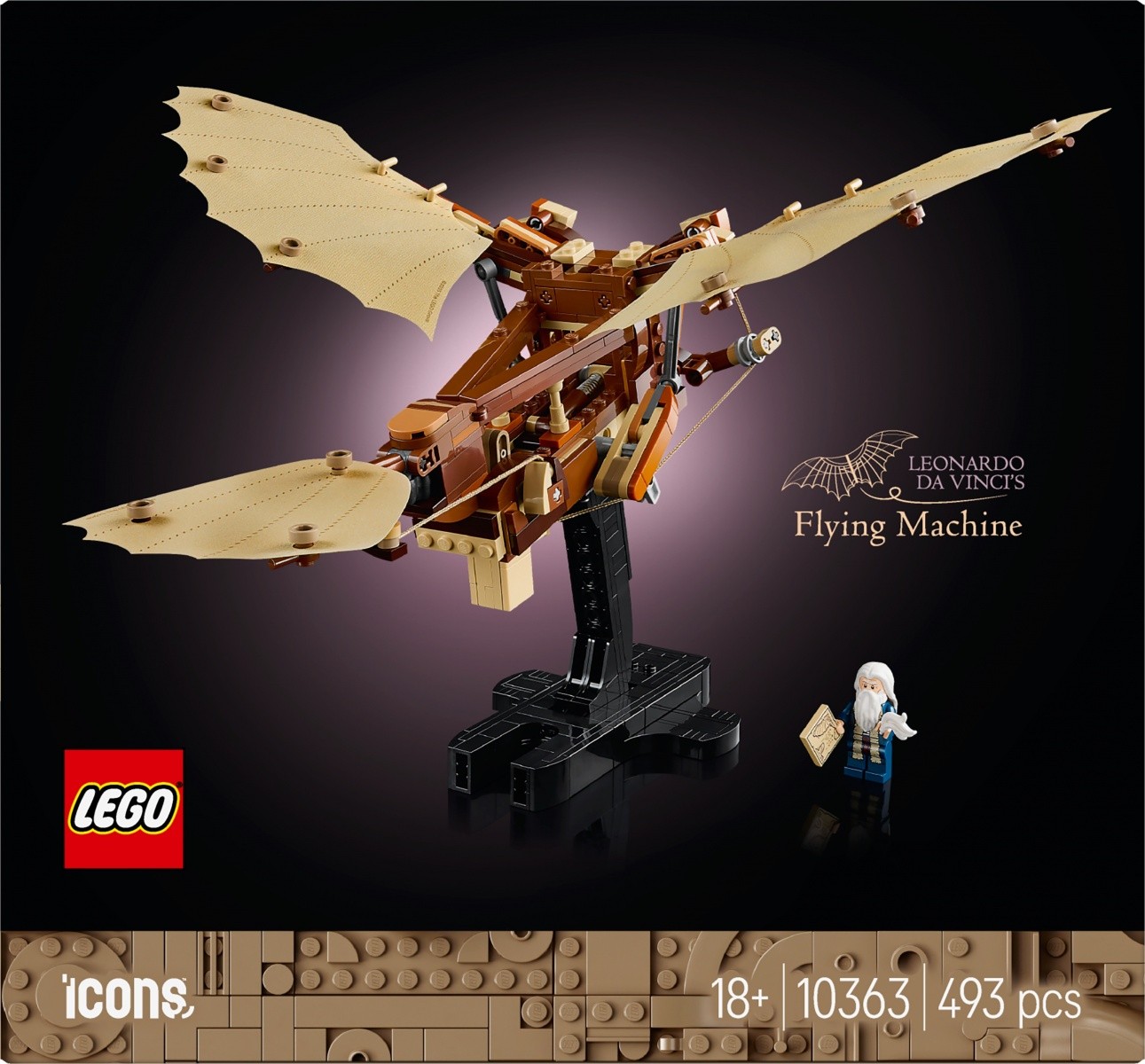 LEGO Icons 10363 Leonardov leteči stroj 3