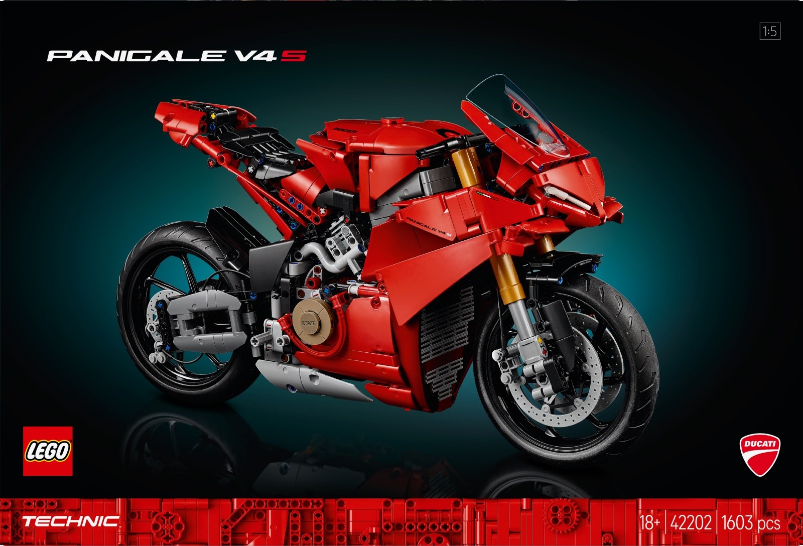 Kocke Technic 42202 Motocikel Ducati Panigale V4 S 8