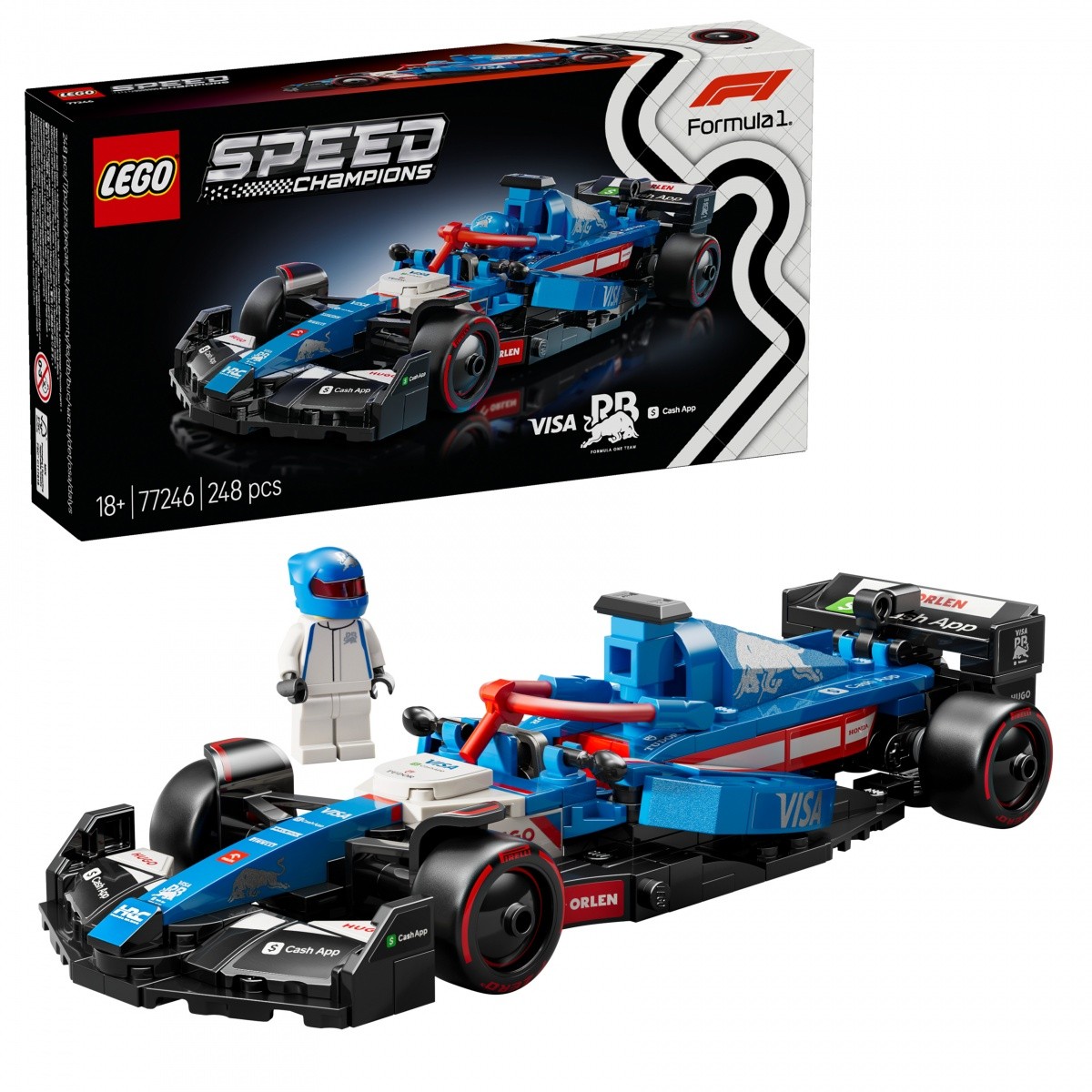 Kocke Speed Champions 77246 Dirkalnik F1 Visa Cash App RB VCARB 01 2