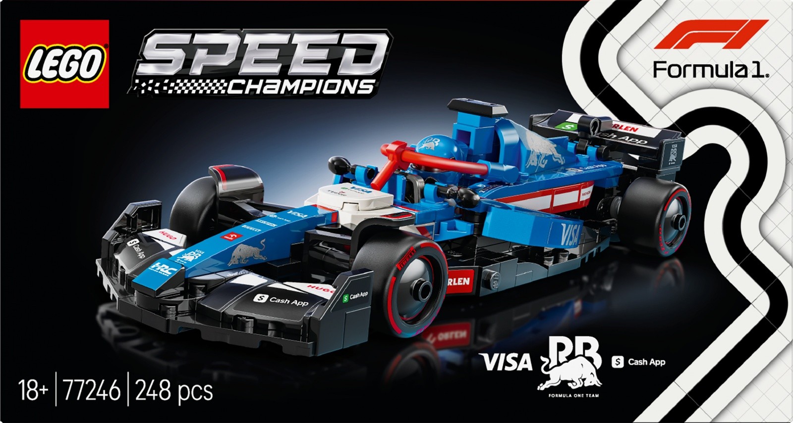 Kocke Speed Champions 77246 Dirkalnik F1 Visa Cash App RB VCARB 01 3
