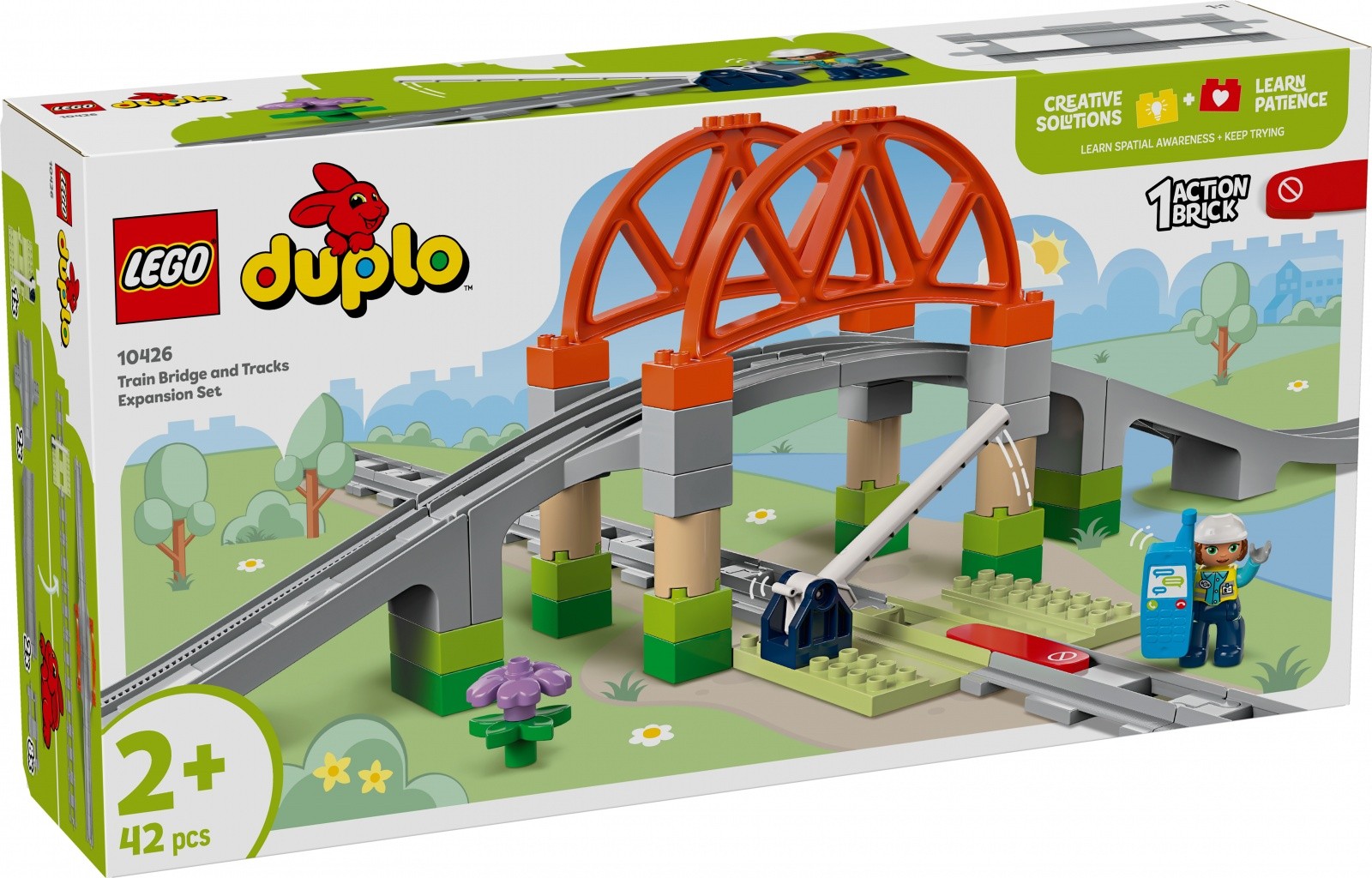 Kocke DUPLO 10426 Most in tiri vlaka - razširitveni set