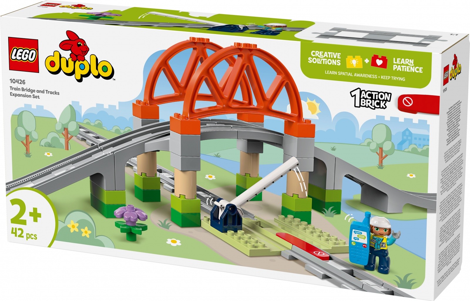 Kocke DUPLO 10426 Most in tiri vlaka - razširitveni set 2