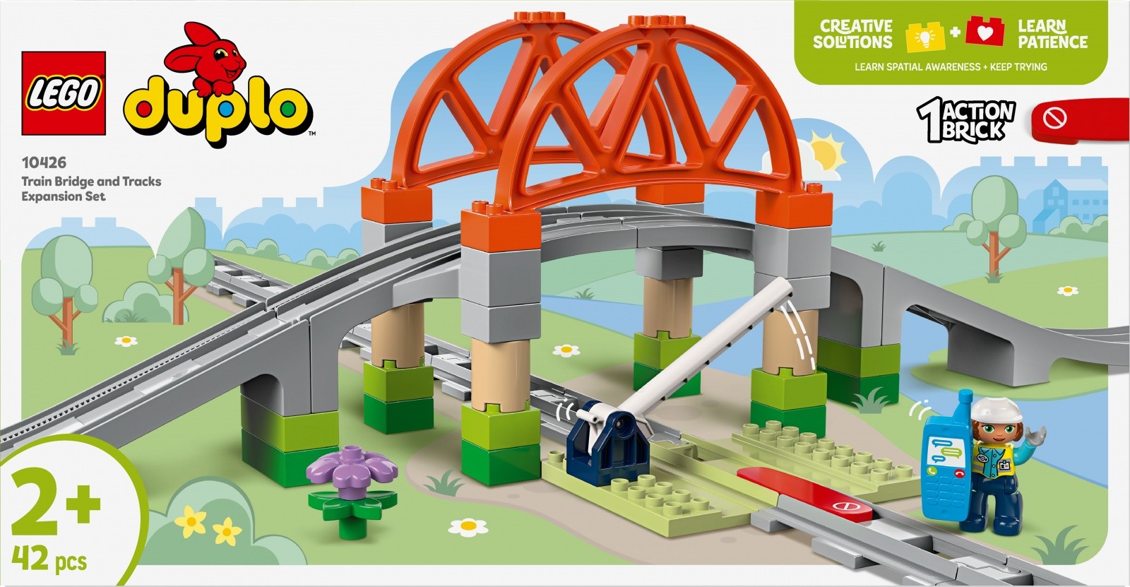Kocke DUPLO 10426 Most in tiri vlaka - razširitveni set 3