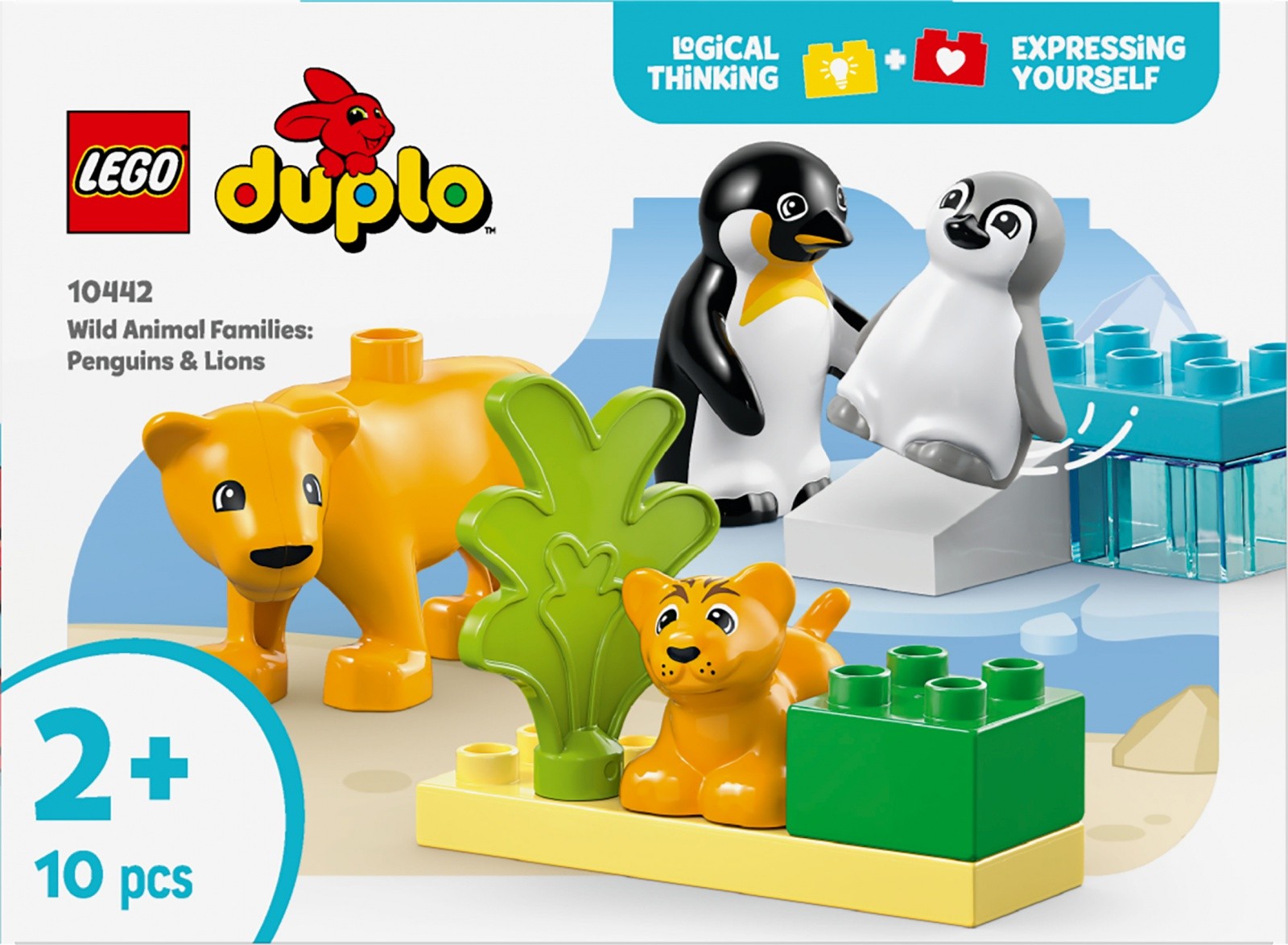 LEGO DUPLO 10442 Divje živali: Pingvini in Lvi, kocke za malčke 2