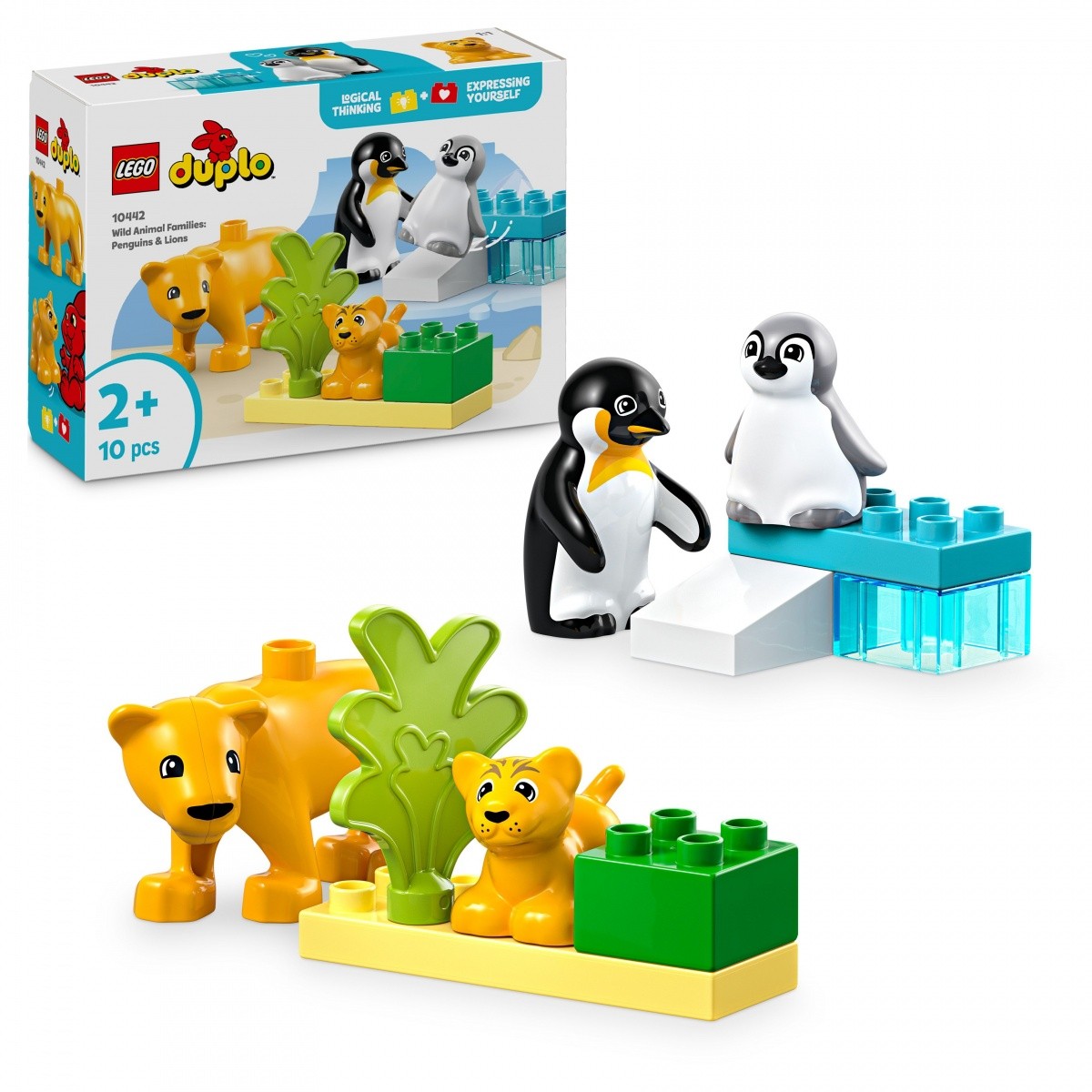 LEGO DUPLO 10442 Divje živali: Pingvini in Lvi, kocke za malčke 7