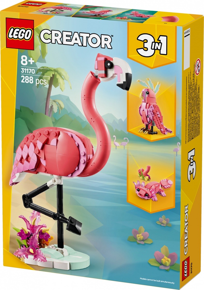 LEGO Creator 31170 Divja bitja: Roza flaming, kocke 2