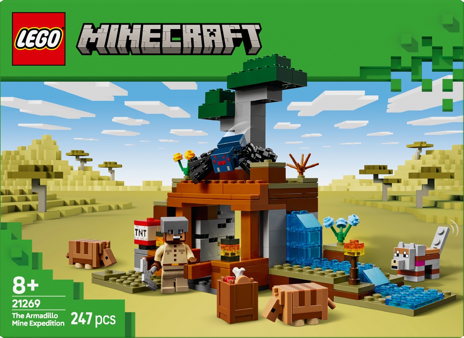 LEGO Minecraft 21269 "Wyprawa do pancernikowej kopalni" komplet 3