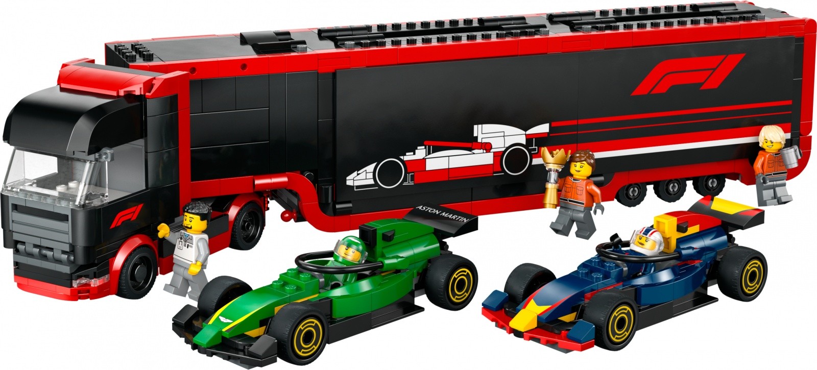 Kocke City 60445 Tovornjak F1 z dirkalnikoma RB20 in AMR24 8