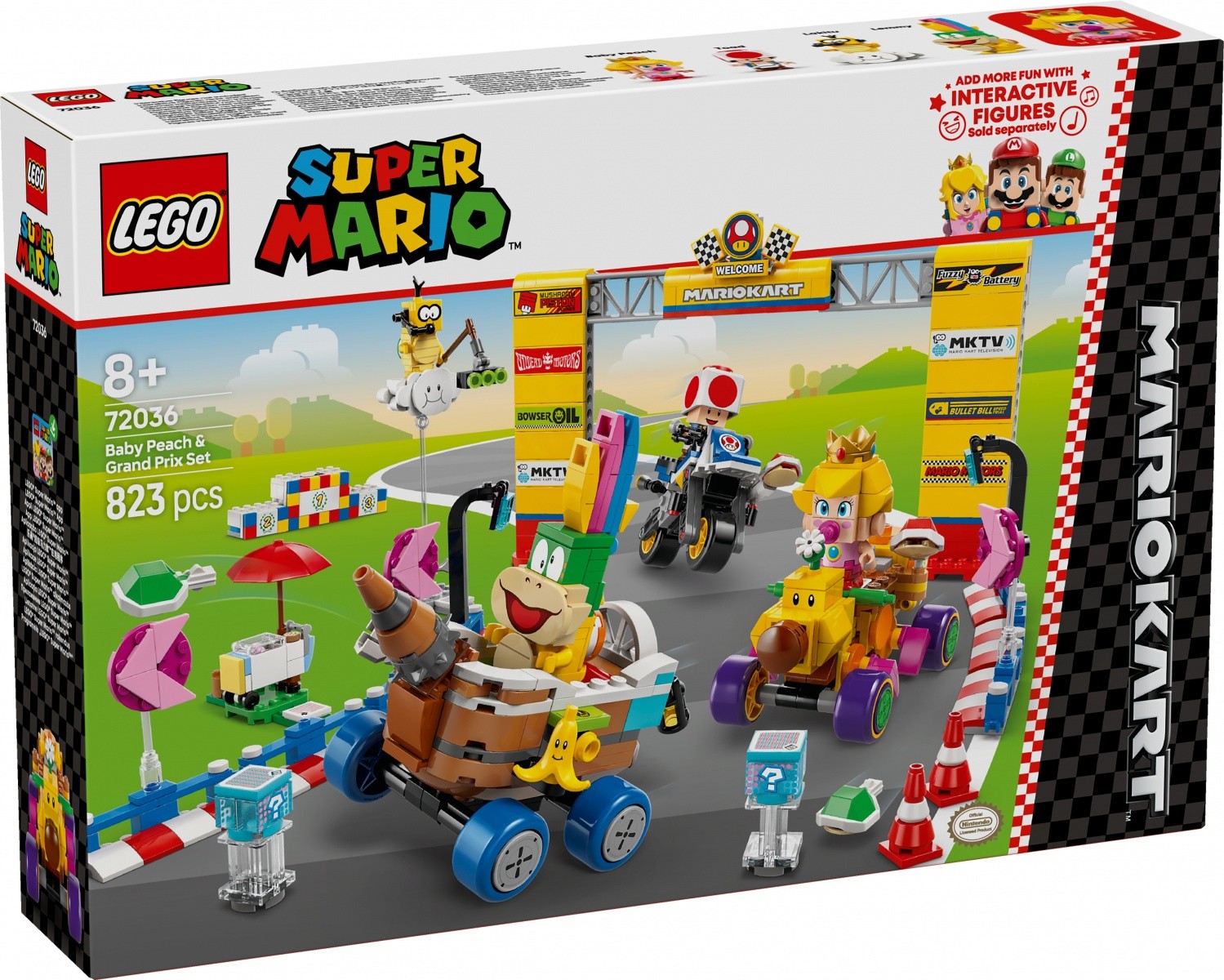 Kocke Super Mario 72036 Mario Kart - Komplet Baby Peach in Velika nagrada