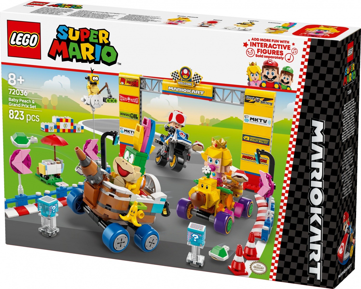 Kocke Super Mario 72036 Mario Kart - Komplet Baby Peach in Velika nagrada 2