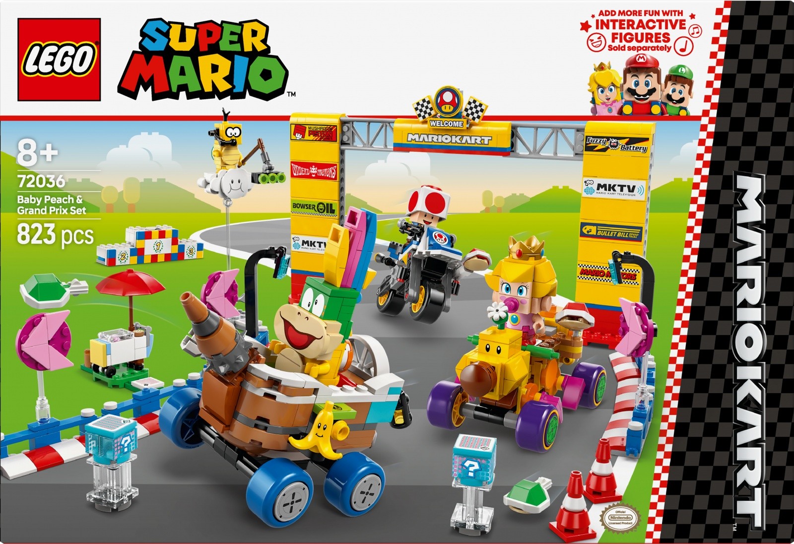 Kocke Super Mario 72036 Mario Kart - Komplet Baby Peach in Velika nagrada 3