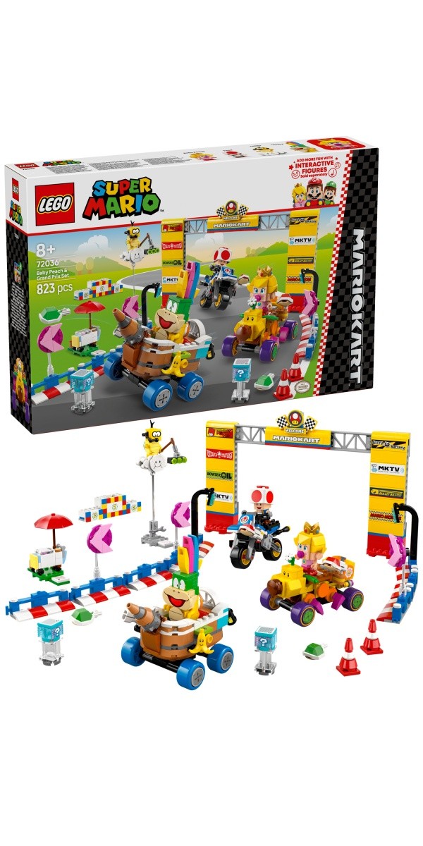 Kocke Super Mario 72036 Mario Kart - Komplet Baby Peach in Velika nagrada 4