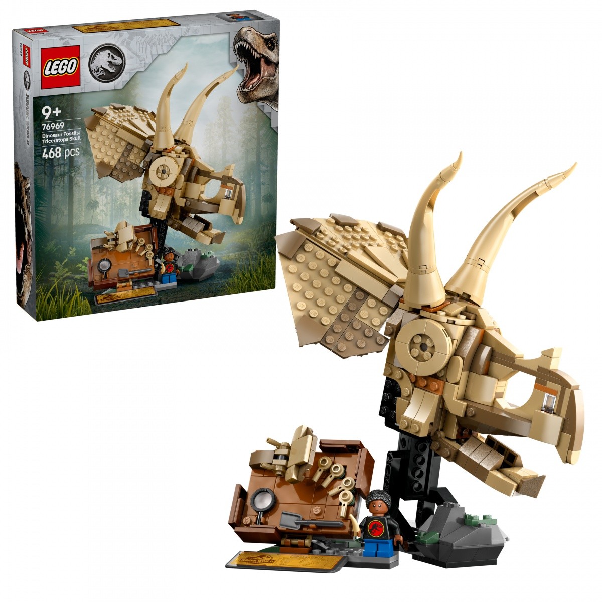 Kocke Jurassic World 76969 Okostnjaki dinozavrov: Lobanja Triceratopsa 4