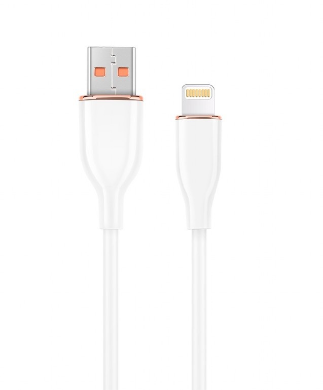 Kabel USB-A na 8pin, polnjenje in prenos podatkov, bel