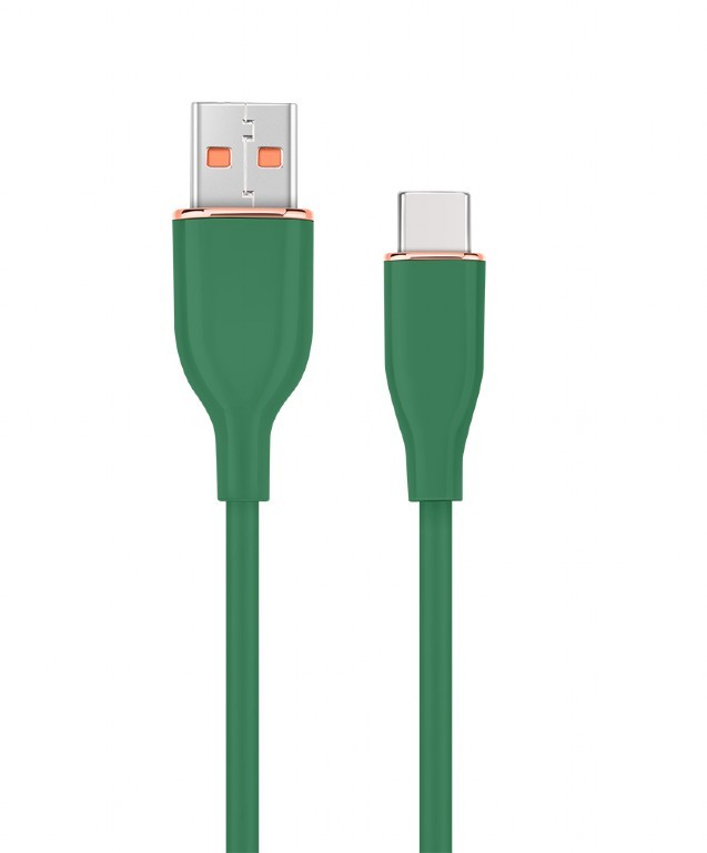 Kabel USB A - USB C, 1.5m, zelena