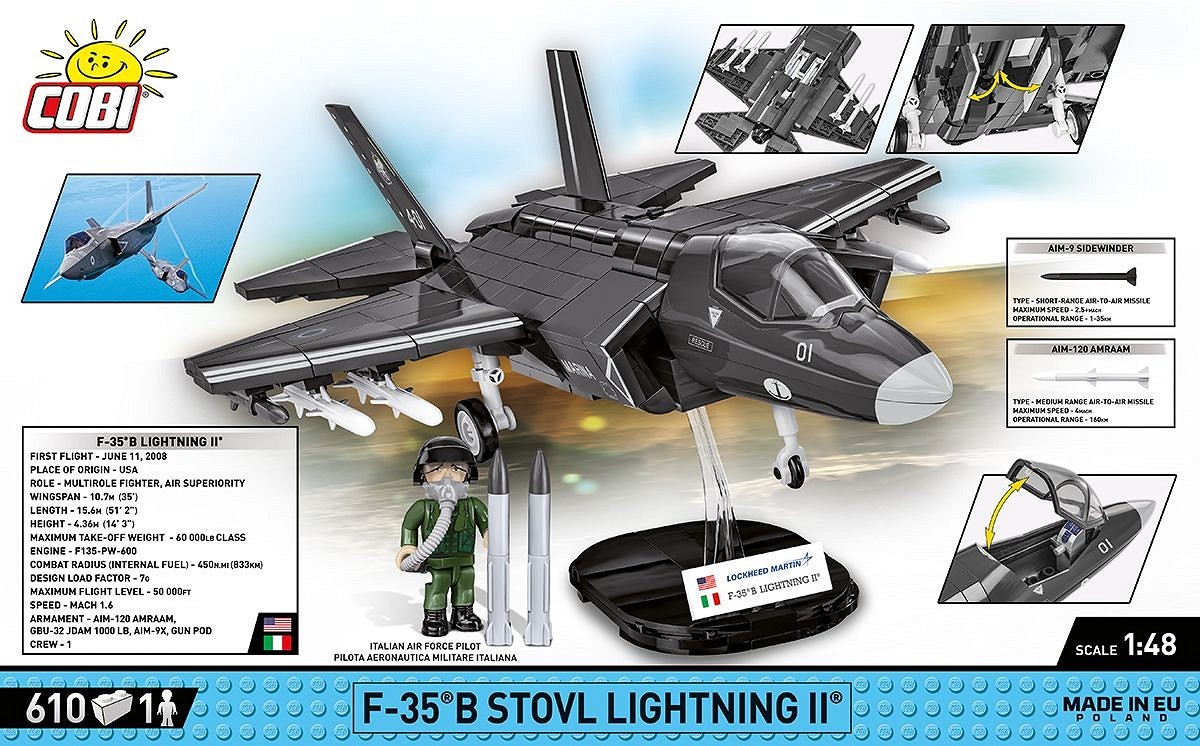 COBI Kocke F-35B Lightning II, 610 kock 2