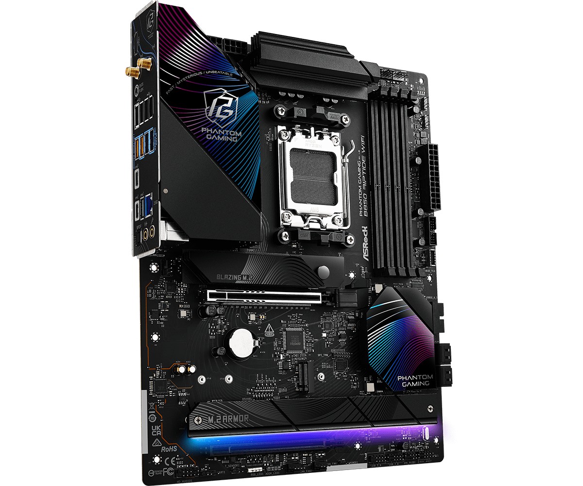 Matična plošča ASRock B850 Phantom Gaming Riptide WiFi, AM5, ATX, 4x DDR5 4