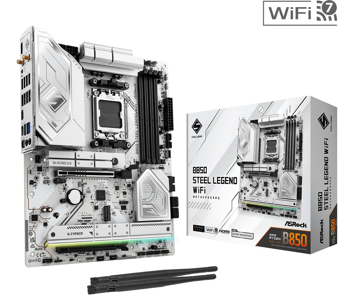 Matična plošča B850 Steel Legend WiFi AM5 4DDR5 ATX