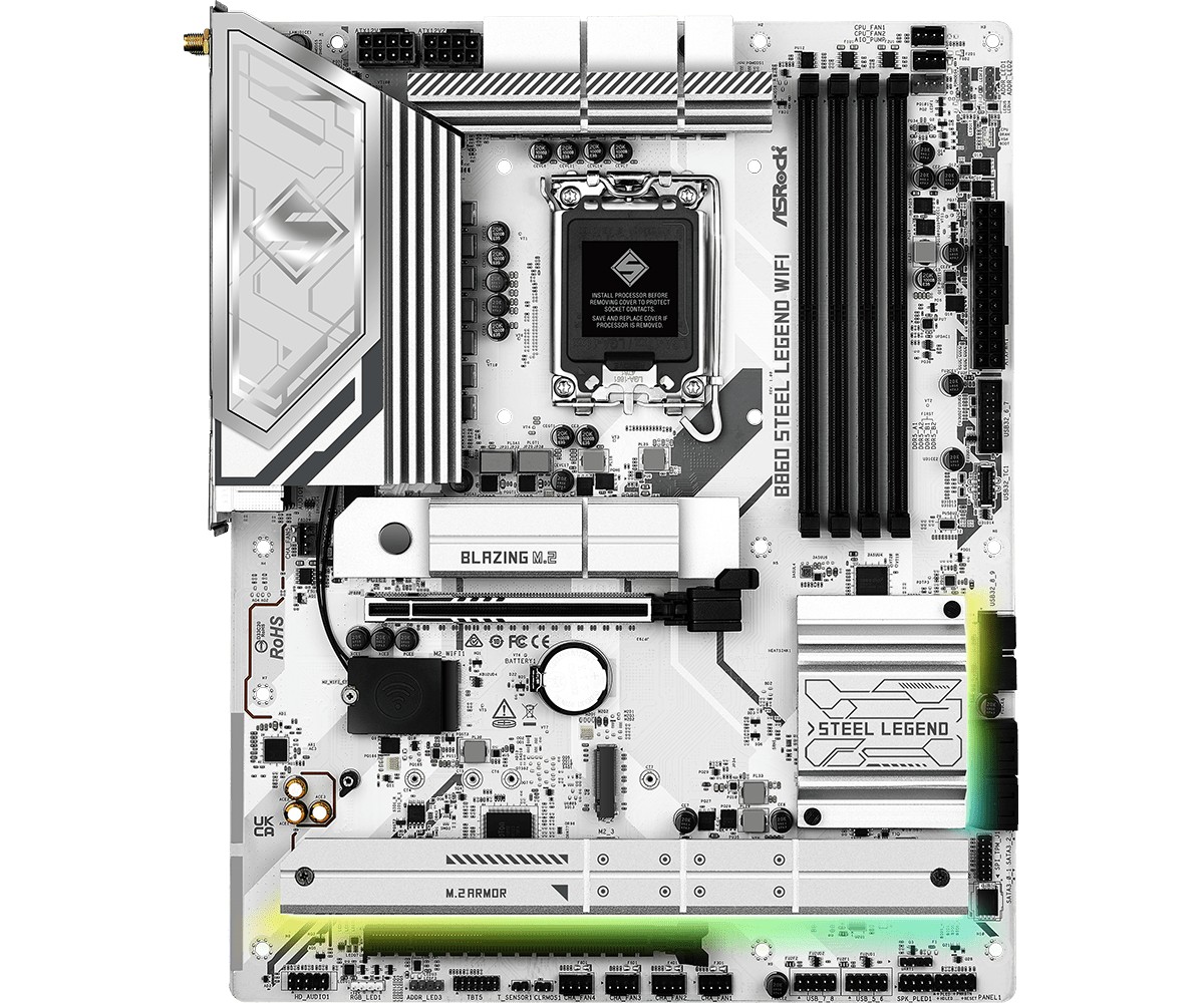 Matična plošča ASRock B860 Steel Legend WiFi, s1851, ATX, 4x DDR5 2