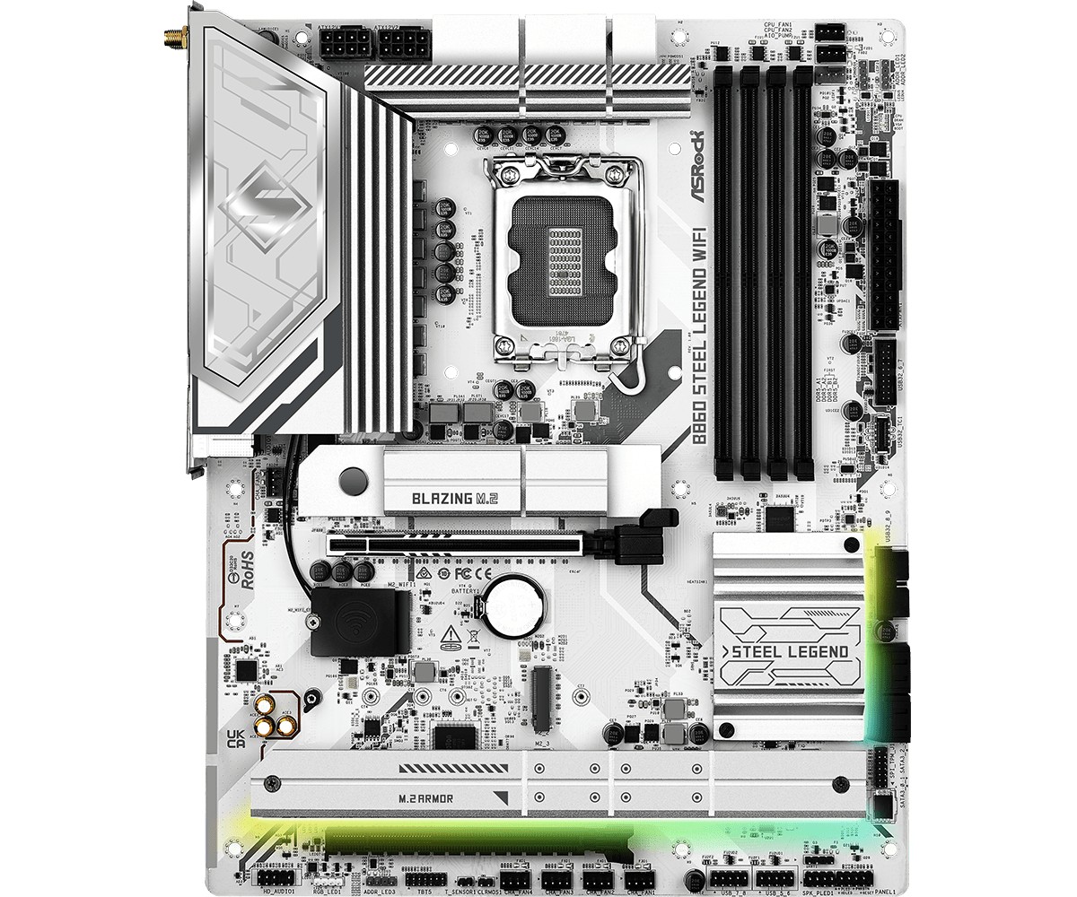 Matična plošča ASRock B860 Steel Legend WiFi, s1851, ATX, 4x DDR5 3