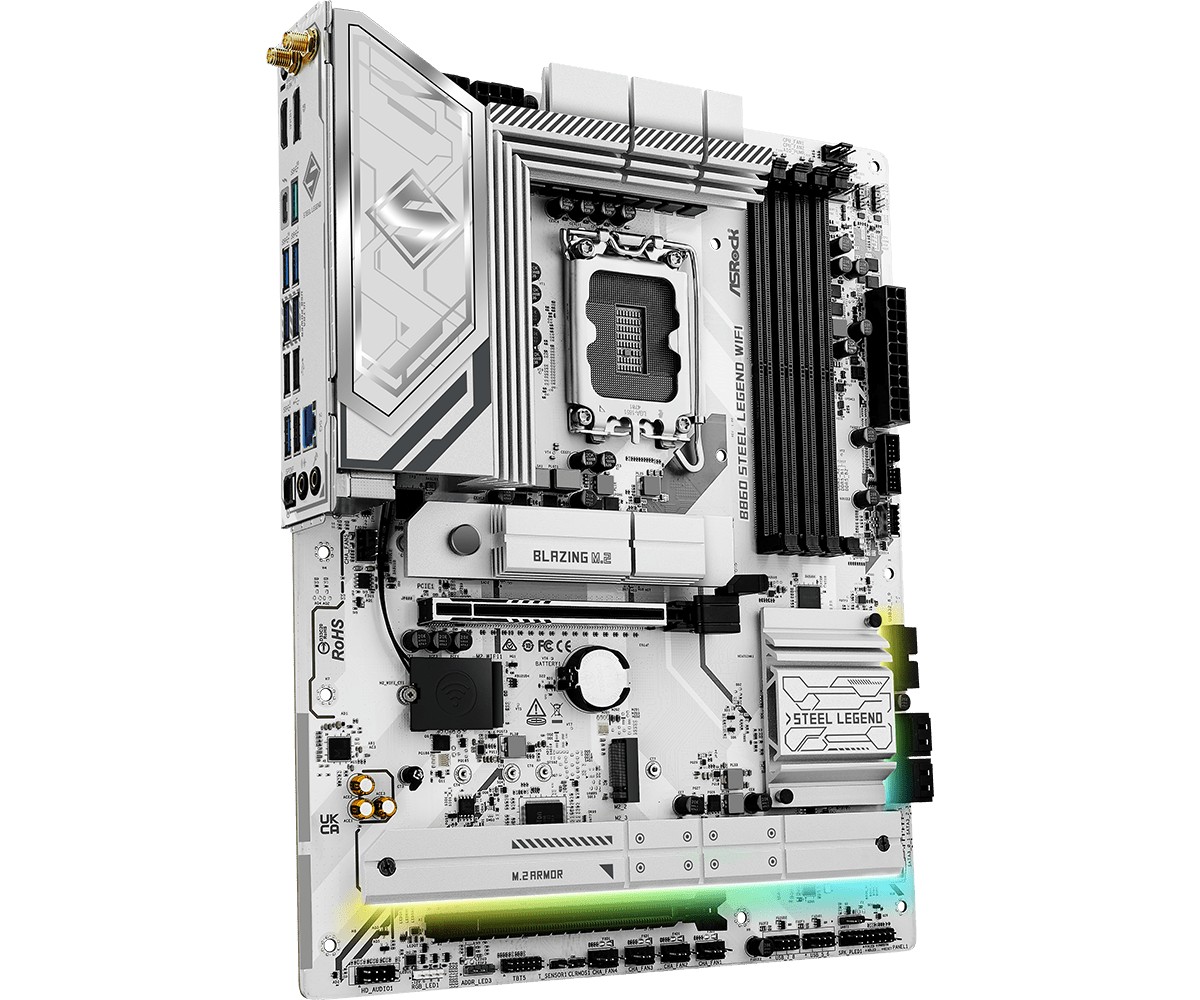 Matična plošča ASRock B860 Steel Legend WiFi, s1851, ATX, 4x DDR5 4