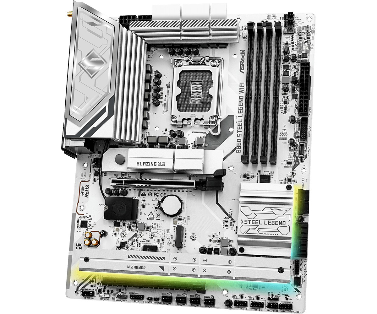 Matična plošča ASRock B860 Steel Legend WiFi, s1851, ATX, 4x DDR5 5