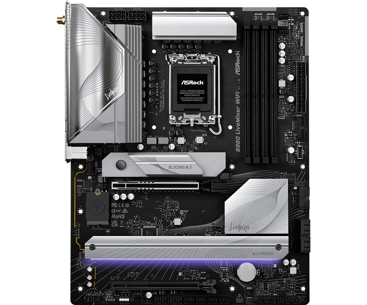 ASRock LIVEMIXER WIFI matična ploča s1851 ATX, 4 DDR5, ATX 2